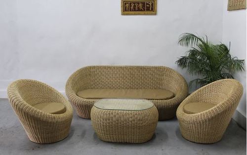Cane Furniture Outdoor Garden Set 4, Outdoor Bamboo Furniture Set